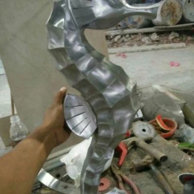 不锈钢海马雕塑 动物海马雕塑